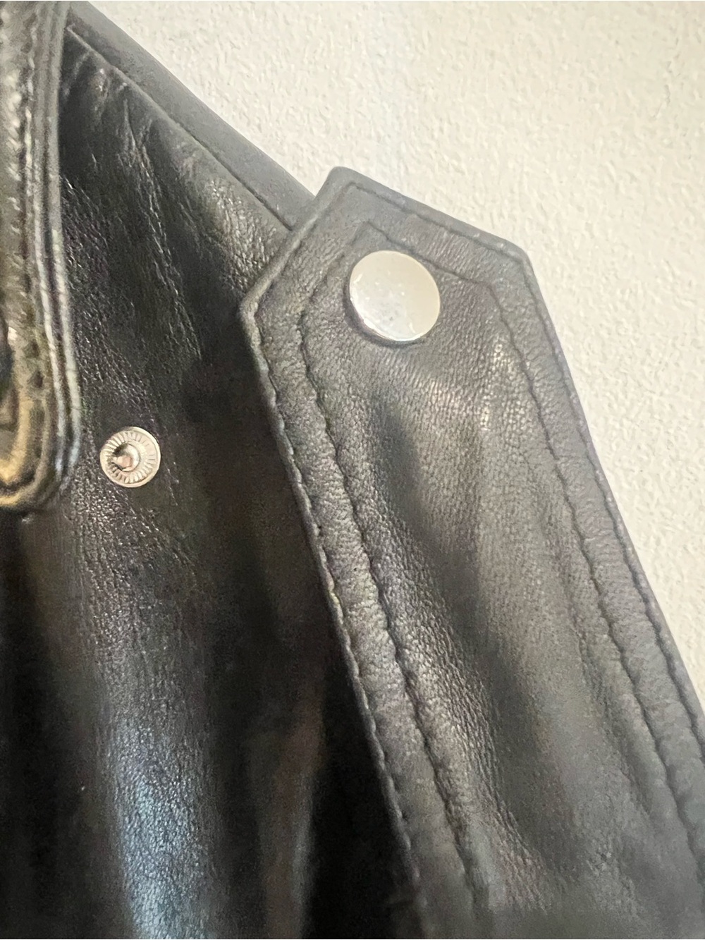 Maje Black Leather Biker Jacket with Red Lining size 38 - Picture 11 of 12